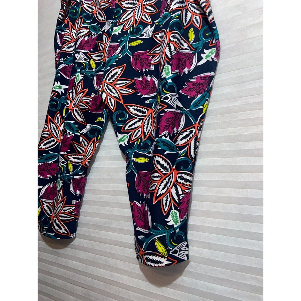 WOMEN'S TERRA & SKY BLUE COVE FLORAL FLOWERED PANTS*SIZE 3X